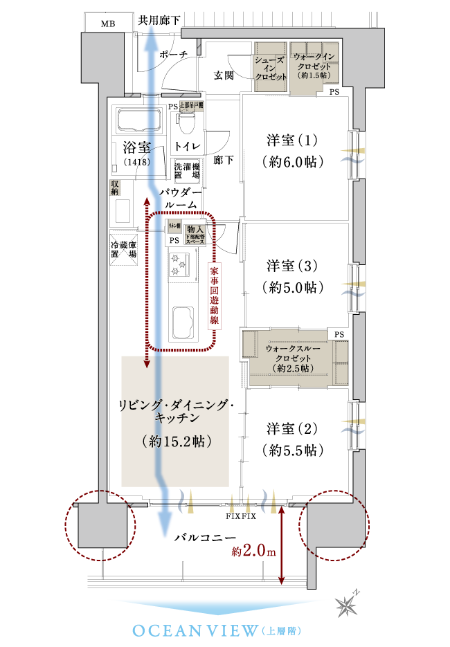 D TYPE 間取り図
