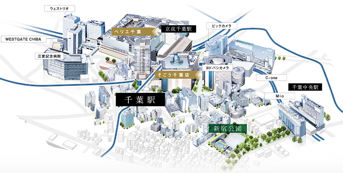 千葉駅周辺概念図