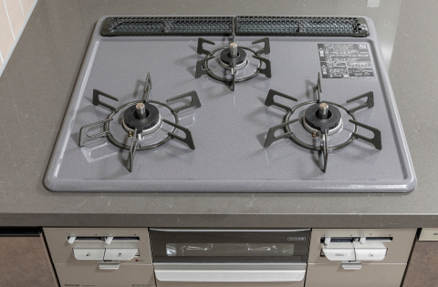 3口ホーロートップガスコンロ