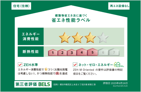 BELSによる「ZEH-M Oriented」評価を取得しています