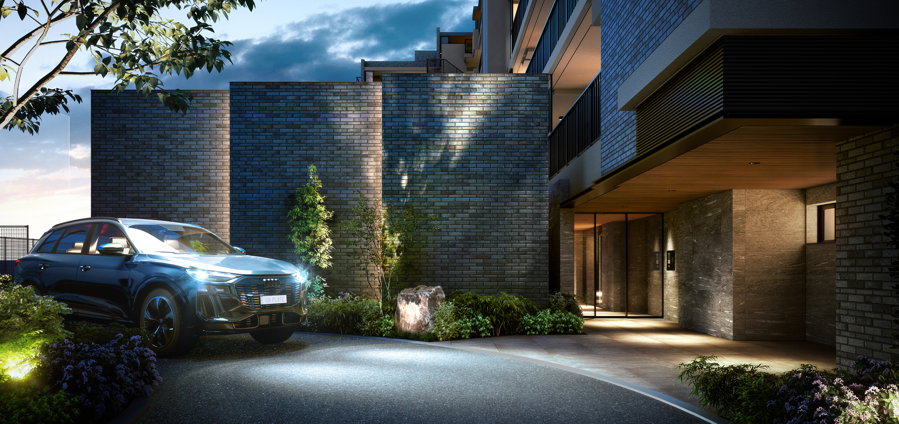 ポーチエントランス完成予想CG