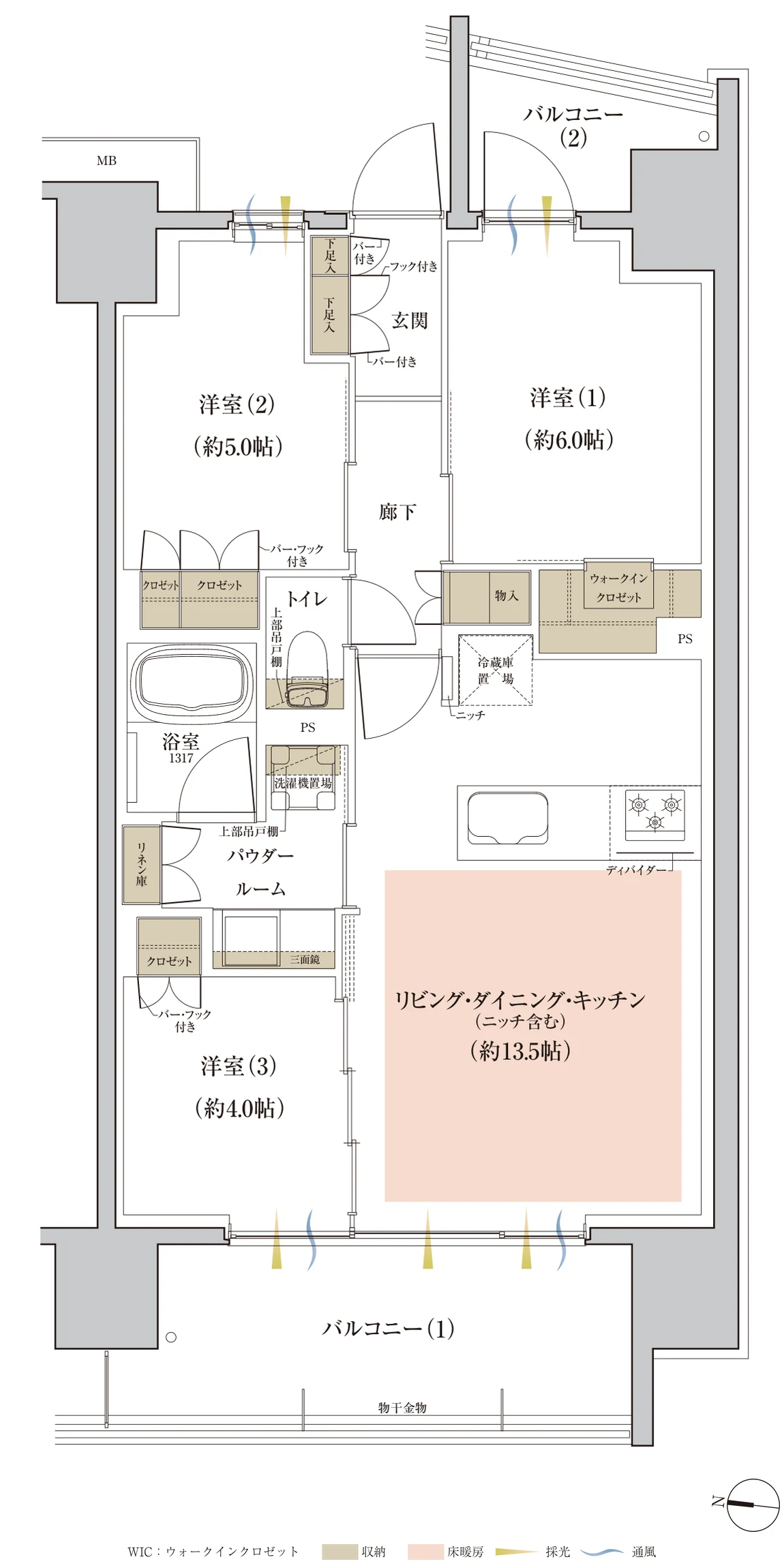 F1 typeの間取り図