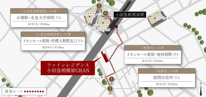 バスアクセス 周辺地図